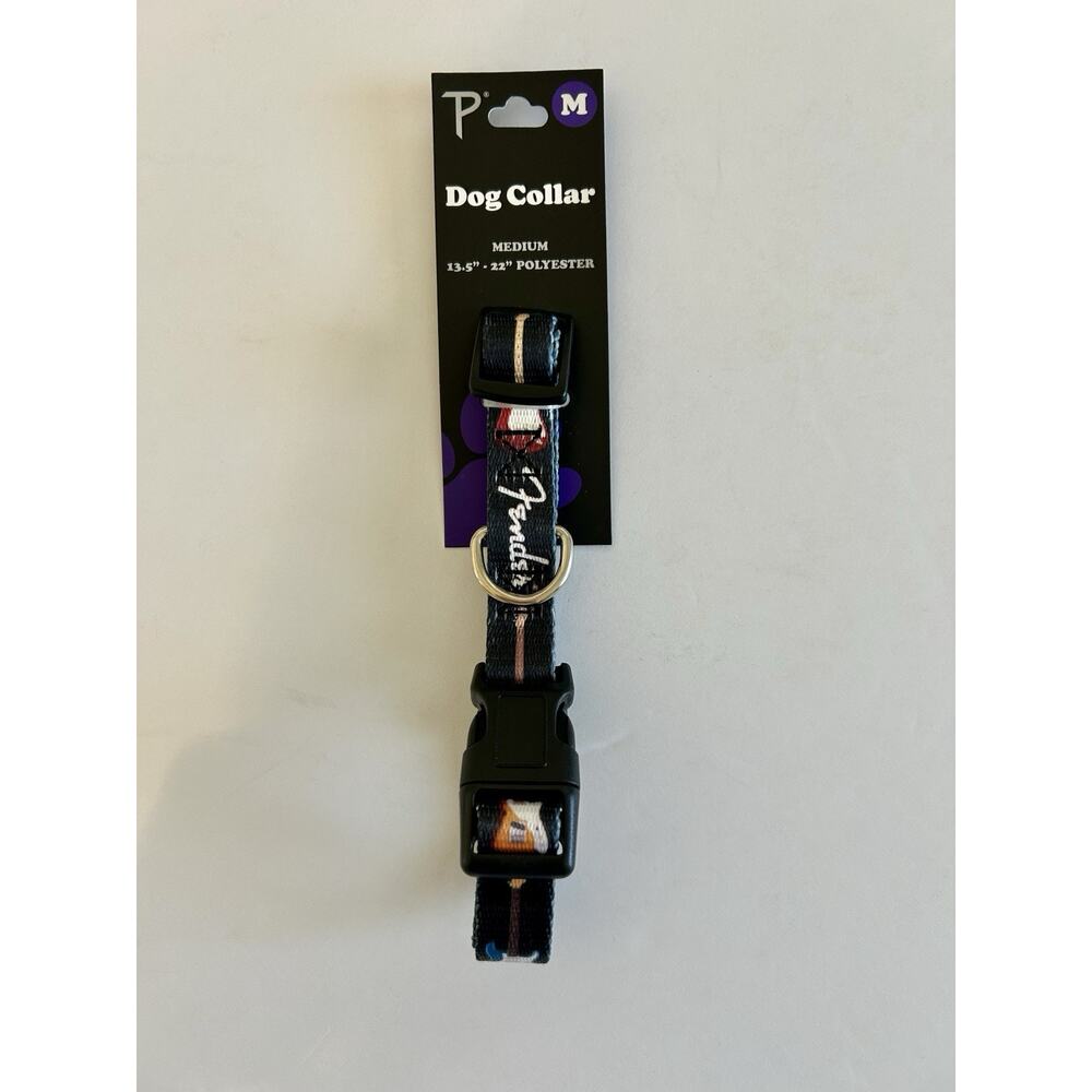 NWT Fender Guitars Dog Collar Size Medium 13.5”-22” Adjustable Black NWT Perri’s
